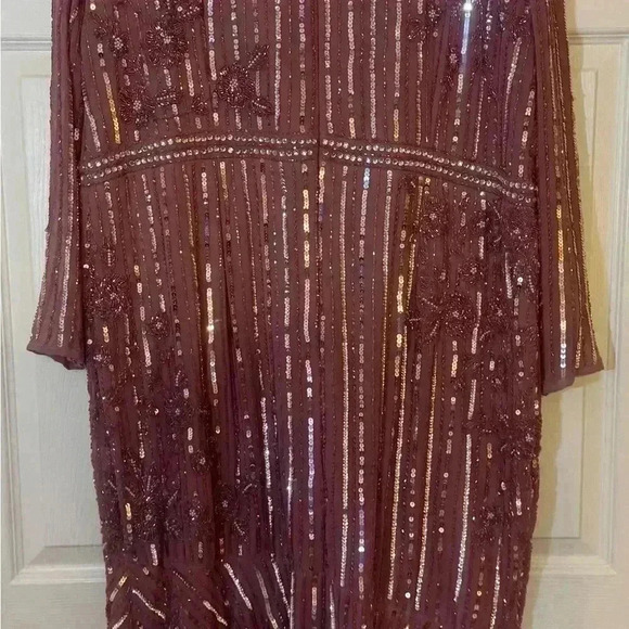 Mac Duggal Embellished Long-Sleeve Midi-Dress Plus Size 20 NWT - Picture 7 of 7